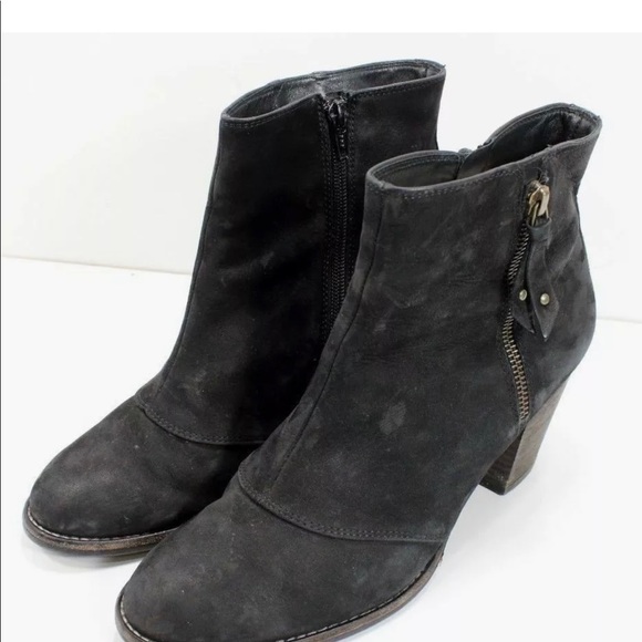 Women's Paul Green Suede Zipper Ankle Booties SZ:9 - Picture 2 of 4